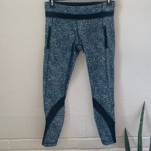 Lululemon Tights Patterned with Mesh Panels